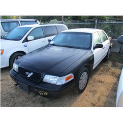 2007 FORD CROWN VICTORIA SEDAN, VIN/SN:2FAFP71WX7X147106 - GAS ENGINE, A/T, ODOMETER READING 165,203