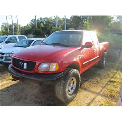 2002 FORD F150 PICK UP, VIN/SN:1FTRX18L52NB04240 - 4X4, EXTENDED CAB, GAS ENGINE, A/T