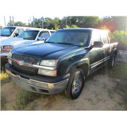 2005 CHEVROLET SILVERADO PICK UP, VIN/SN:2GCEK13T451178291 - Z71, CREW CAB, GAS EGINE, A/T, ODOMETER