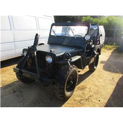 WILLYS JEEP VIN/SN:371170 - 4X4, GAS ENGINE, 3 SPEED TRANS, ROLL BAR