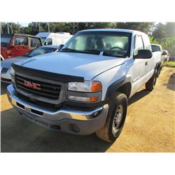 2007 GMC 2500HD PICK UP, VIN/SN:1GTHC29U87E159230 - EXTENDED CAB, GAS ENGINE, A/T, ODOMETER READING 
