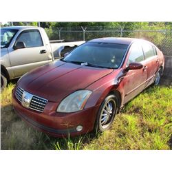 2004 NISSAN MAXIMA VIN/SN:1N4BA41E44C858928 - GAS ENGINE, A/T, ODOMETER READING 187,732 MILES