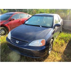 2003 HONDA CIVIC VIN/SN:1HGEM22923L063784 - GAS ENGINE, A/T, ODOMETER READING 247,948 MILES