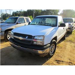 2004 CHEVROLET 1500 PICK UP, VIN/SN:1GCEK14V74Z326746 - GAS ENGINE, A/T, ODOMETER READING 148,820 MI