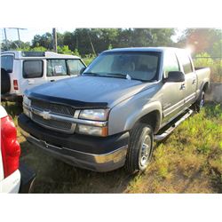 2003 CHEVROLET 2500HD PICK UP, VIN/SN:1GCHC23133F188962 - EXTENDED CAB, DURAMAX DIESEL ENGINE, A/T, 