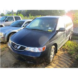 2004 HONDA ODYSSEY VAN, VIN/SN:5FNRL18624B104896 - GAS ENGINE, A/T, ODOMETER READING 159,552 MILES