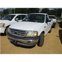 2003 FORD F150 PICKUP, VIN/SN:1FTRF17243NA70045 - GAS ENGINE, A/T, ODOMETER READING 121,131 MILES