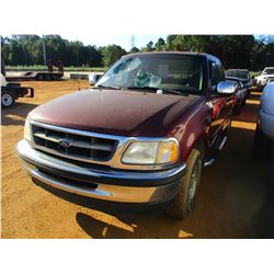 1998 FORD F150 PICKUP, VIN/SN:1FTZX17W9WNC05864 - EXT CAB, V8 GAS ENGINE, A/T, BED COVER, ODOMETER R