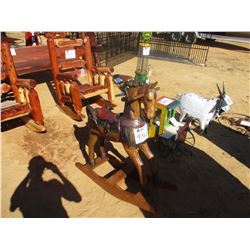 WOODEN ROCKING HORSE (C6)