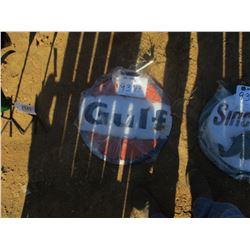 METAL GULF OIL SIGN (C6)