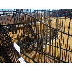 16' IRON GATE W/POST, TREE OF LIFE SCENE (C6)