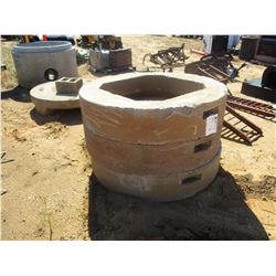 (3) CONCRETE STORM DRAIN COVER W/MAN HOLE, (C8)