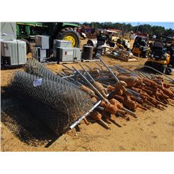 6' CHAIN LINK FENCE W/POST & TOP RAILS, (C8)