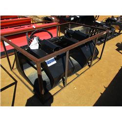 BUCKET, - 72" GRAPPLE W/TOP CLAMP, FITS SKID STEER LOADER, (B5)