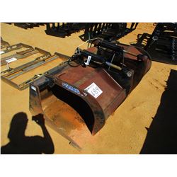 66" GP BUCKET W/TOP CLAMP, FITS SKID STEER LOADER, (B5)
