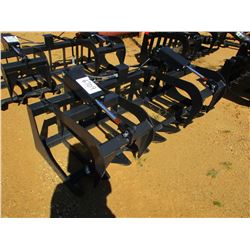 (UNUSED) 6' BRUSH GRAPPLE W/TOP CLAMP, FIT SKID STEER LOADER, (B5)