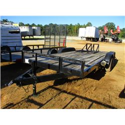 7' X 20' TAG TRAILER, - T/A, RAMPS, ST225/75D15 TIRES, (C1)