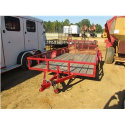 78" X 14' TAG TRAILER, VIN/SN:SL2BU1425HT000653 24" DOVETAIL, FOLD DOWN RAMPS, ST205/75D15 TIRES (C1