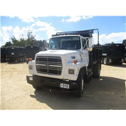 1990 FORD L8000 DUMP, VIN/SN:1FDXR82A6LVA36352 - S/A, FORD DIESEL ENGINE, 6 SPEED TRANS, GVW 33,000L