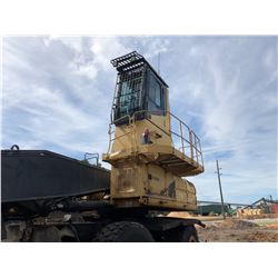 2004 CAT M325B LOG LOADER VIN/SN:BGN00320 CAB, A/C, LIVE HEEL, GRAPPLE, MTD ON HD 4-WHEEL RUBBER TIR