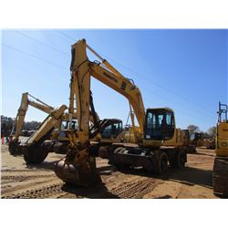 KOMATSU PW170ES-6KA WHEELED EXCAVATOR, VIN/SN:K32085 - 8'6" STICK, 42" BUCKET, COUPLER, THUMB, AUX H