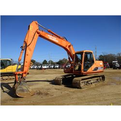 2007 DOOSAN SOLAR 140LC-V HYDRAULIC EXCAVATOR, VIN/SN:1702 - 9' 6" STICK, 36" BUCKET, CAB, A/C, METE