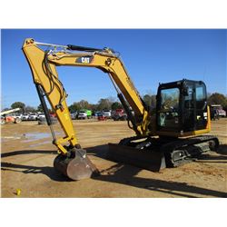 2016 CAT 308E2 CR MINI EXCAVATOR, VIN/SN:FJX05797 - 8' STICK, 32" BUCKET, AUX HYD, BLADE, RUBBER TRA