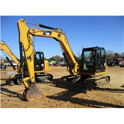 2016 CAT 308E2 CR EXCAVATOR, VIN/SN:FJX05268 - 7' STICK, 16" BUCKET, AUX HYD, BLADE, RUBBER TRACKS, 