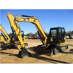 2014 CAT 308E2 CR EXCAVATOR, VIN/SN:FJX0770 - 9' STICK, 24" BUCKET, AUX HYD, CAB, A/C, BLADE, RUBBER