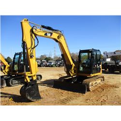 2013 CAT 308E2 CR HYDRAULIC EXCAVATOR, VIN/SN:TMX01193 - 7'-2" STICK, 24" BUCKET, AUX HYD, BLADE, SW