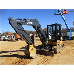 2014 JOHN DEERE 60G MINI EXCAVATOR, VIN/SN:285828 - 6' STICK, 24" BUCKET, HYD THUMB, BLADE, RUBBER T