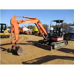 2006 HITACHI ZX50UNA-2 MINI EXCAVATOR, VIN/SN:245134 - 4'-6" STICK, 48" BUCKET, AUX HYD, BLADE, RUBB