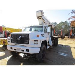 1991 FORD F800 CRANE TRUCK, VIN/SN:1FDPK84A3MVA33704 - S/A, DIESEL ENGINE, 5 SPEED, NATIONAL 556B CR
