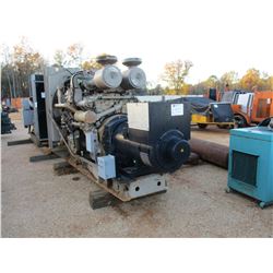 CUMMINS GENERATOR SET, 380KE, 3 PHASE, 480 VOLTS, CUMMINS UT-12-700-GS MOTOR, SKID MTD (B-3)