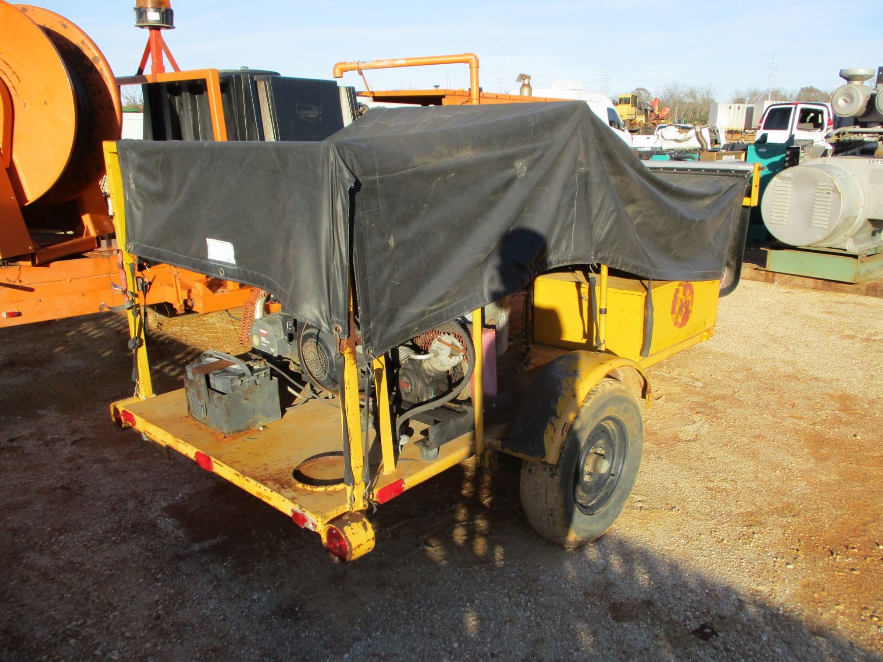 DOWNING HOT TAR SYSTEM, LP GAS MOTOR, DAYTON SW963 GENERATOR, MTD ON S