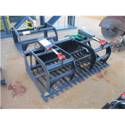 DEBRIS BUCKET W/TOP CLAMP, 66", FITS SKID STEER LOADER (B-5)