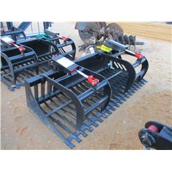 DEBRIS BUCKET W/TOP CLAMP, 78", FITS SKID STEER LOADER (B-5)