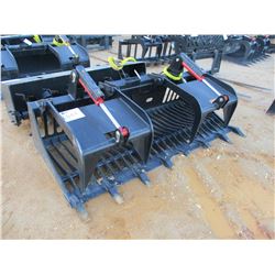 DEBRIS BUCKET W/TOP CLAMP, 84", FITS SKID STEER LOADER (B-5)