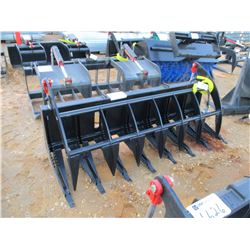 HYD GRAPPLE RAKE, 76" HYD GRAPPLE RAKE, FITS SKID STEER LOADER (B-5)