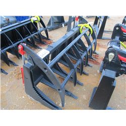 HYD GRAPPLE RAKE, 72" HYD GRAPPLE RAKE, FITS SKID STEER LOADER (B-5)