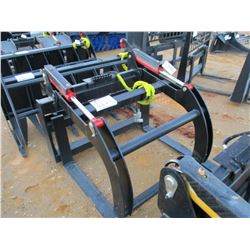 46" LUMBAR FORKS W/TOP CLAMP & SLIDING FORKS, FITS SKID STEER LOADER (B-5)
