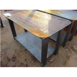 30" X 57" WELDING SHOP TABLE W/SHELF (B-7)