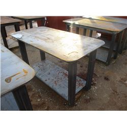 30" X 57" WELDING SHOP TABLE W/SHELF (B-7)