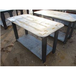 30" X 57" WELDING SHOP TABLE W/SHELF (B-7)