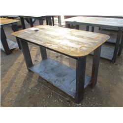 30" X 57" WELDING SHOP TABLE W/SHELF (B-7)