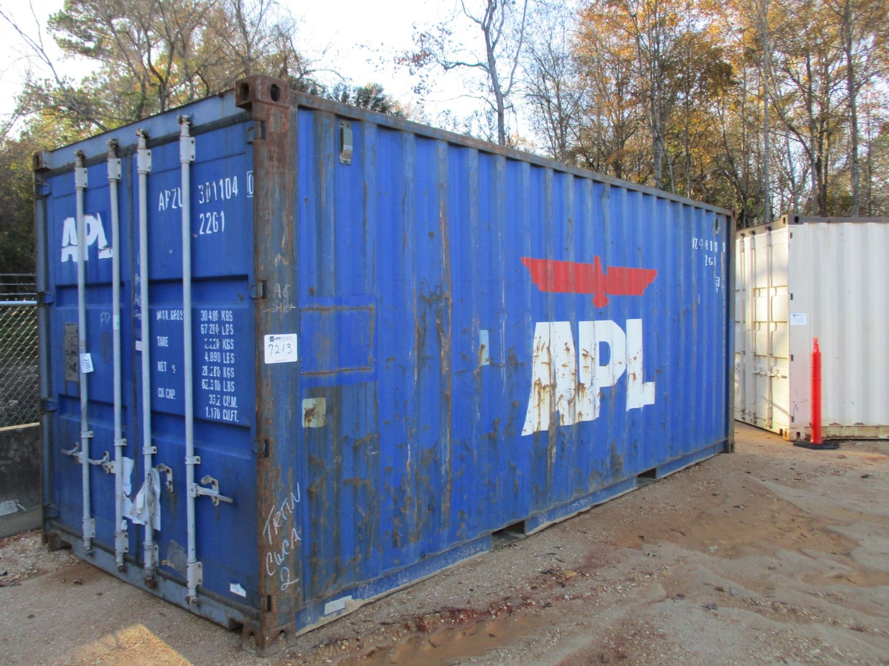 20' STEEL SHIPPING CONTAINER (B-7)