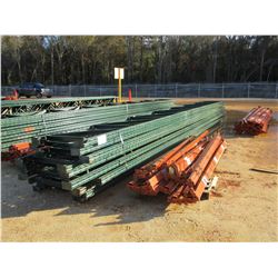 (2) PALLET SHELVING RAIL W/SUPPORT POSTS (B-9)