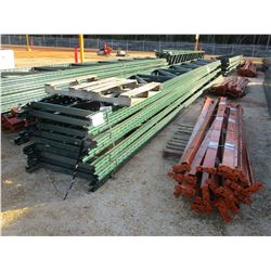 (2) PALLET SHELVING RAILS W/SUPPORT POST (B-9)