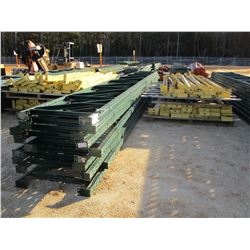 (2) PALLET SHELVING RAILS W/SUPPORT POST (B-9)