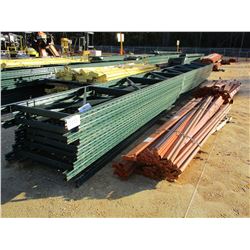 (2) PALLET SHELVING RAIL W/SUPPORT POSTS (B-9)